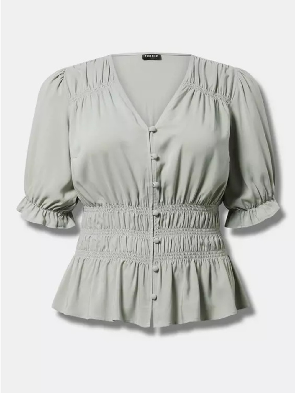 Torrid Peplum V Neck Blouse
